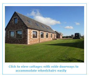 cottages with wheelchair wide doorways for easy access in holiday accommodation