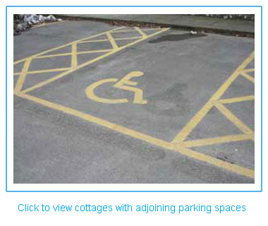 level 3 mobility holiday cottages with parking spaces for people in wheelchairs