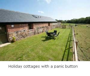 self-catering cottages with an emergency button to call for help